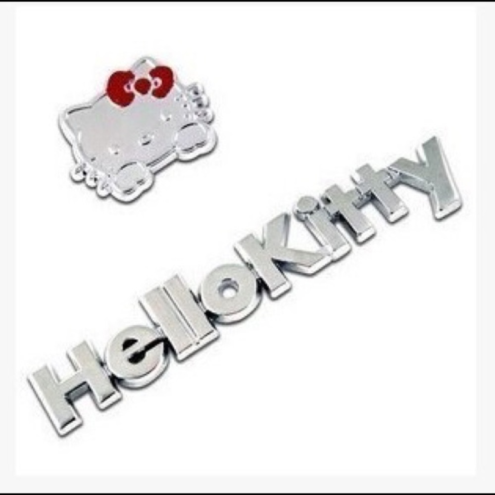 Hello Kitty 3D Metal Emblem Decal for car. NWT